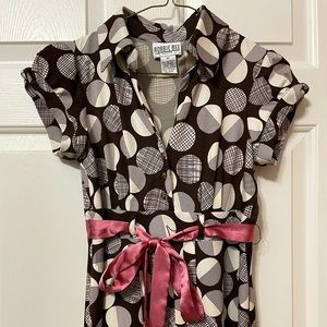 Brown polka dots dress